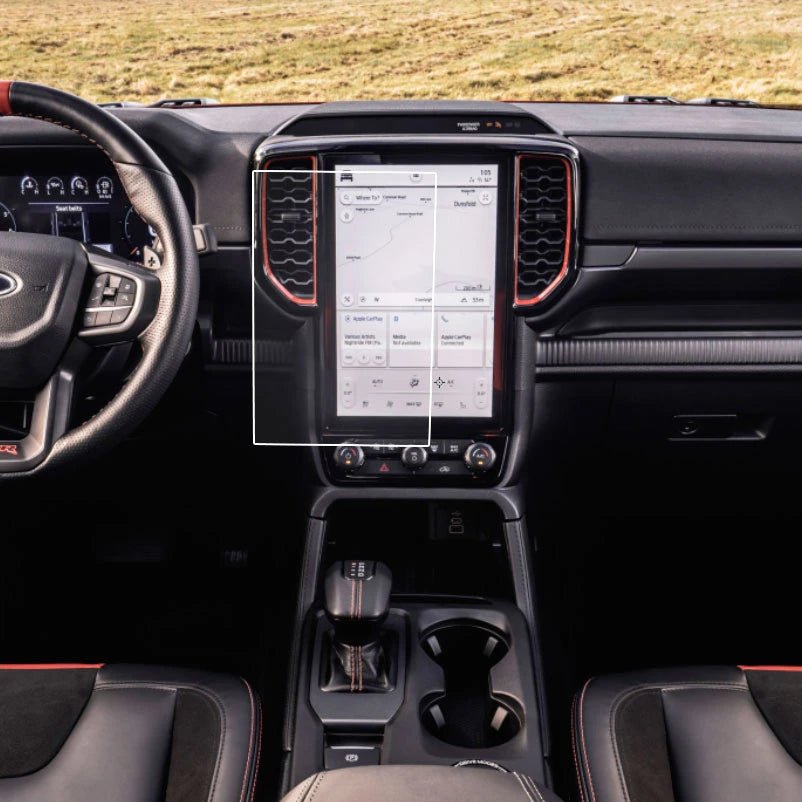 NXG 12in Screen Protector fitted to a Next Gen Ford Ranger & Everest (2022+)