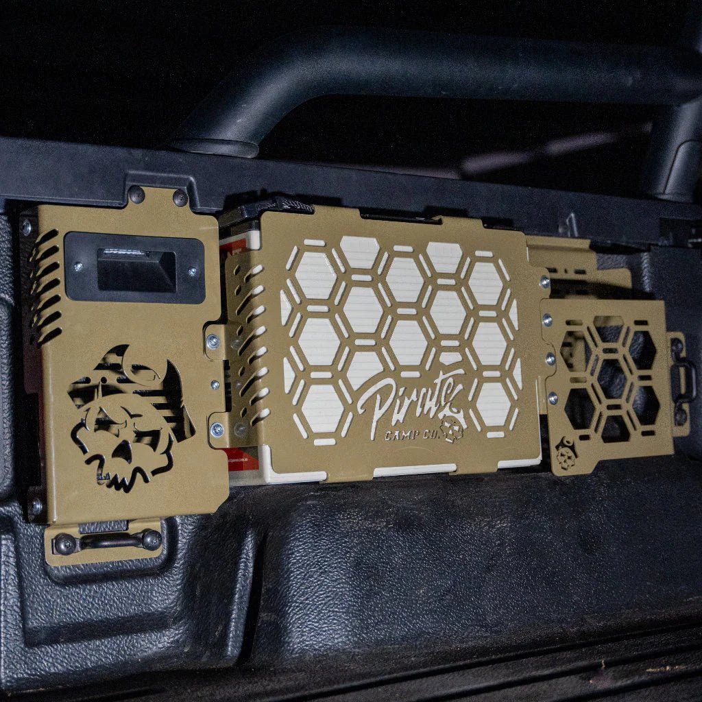 150Ah Tub Battery Mount on the Next Gen Ford Ranger & Raptor, fitted on the vehicle