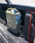 20L JERRY CAN HOLDER TUB MOUNT TO SUIT SPRAY IN TUB LINER FOR NEXT GEN FORD RANGER OR RAPTOR 2022+StorageNXG