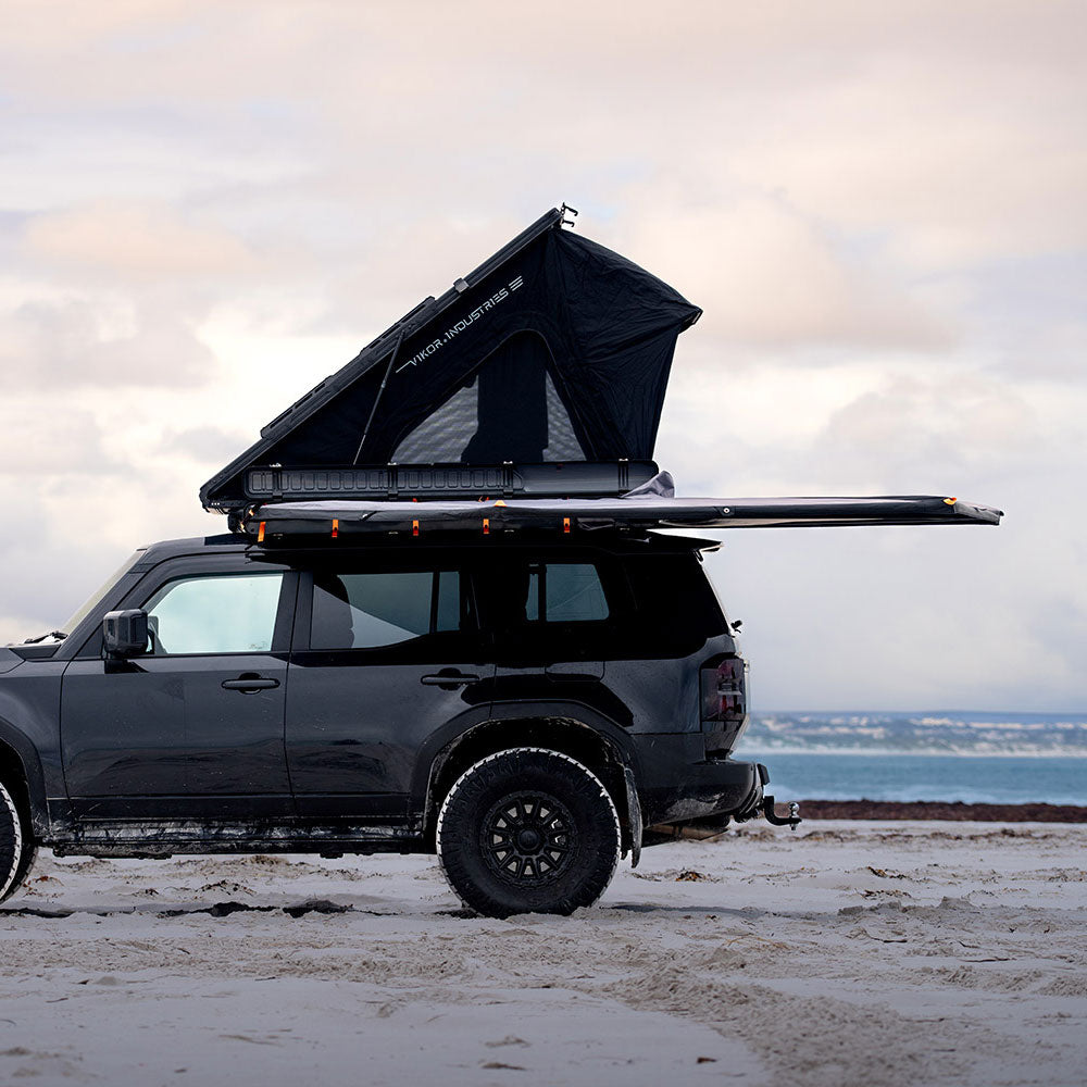 VIKOR 270 degree hard shell awning side view