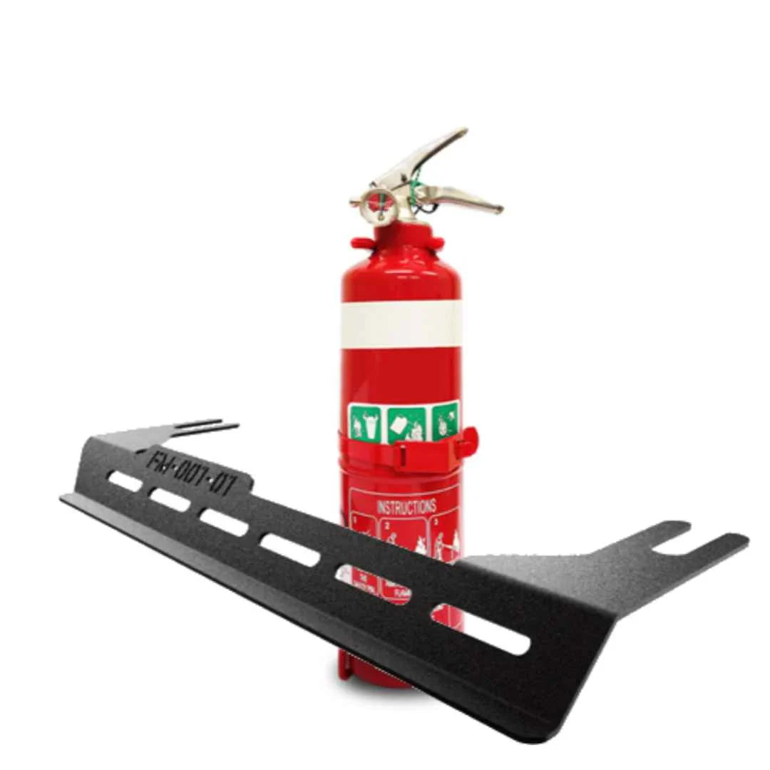 Pirate Camp Co fire extinguisher bracket and 1kg extinguisher for Ford Ranger Super Duty