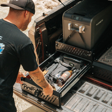 DryStore sealed drawers fitted in a Ford Ranger Next-Gen tub