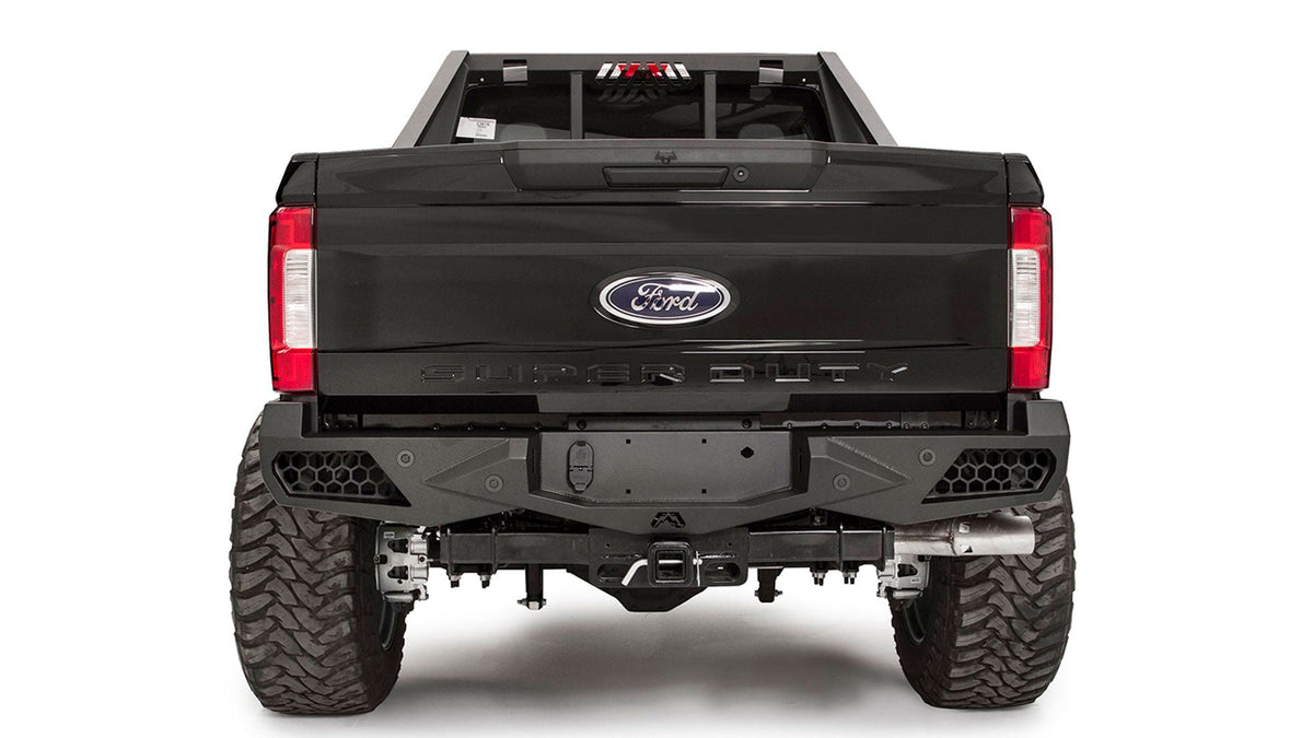 Fab Fours Vengeance rear bumper Ford F250 fitted