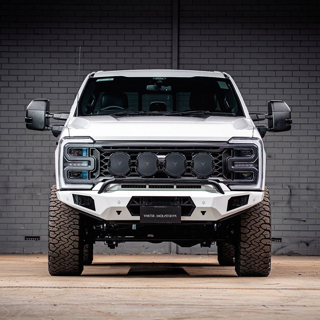 VIKOR Diablo pre-runner bull bar Ford F250 front view