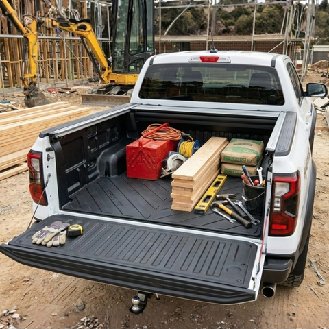 Rubber Tub Mat for the Ford Ranger Raptor Next-Gen spray-in liner, top face detail