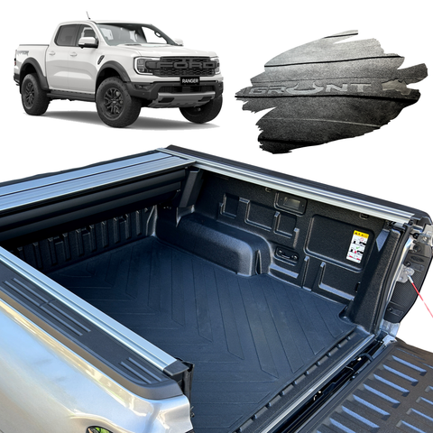 Grunt 4x4 Rubber Tub Mat for the Ford Ranger Raptor Next-Gen, spray-in liner version