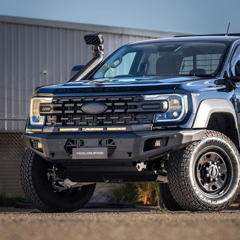 Diablo No Loop bull bar for Ford Ranger Super Duty, angled view