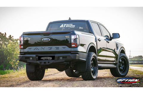 Option 4WD Fighter rear bar for Next Gen Ford Ranger, rear three quarter view