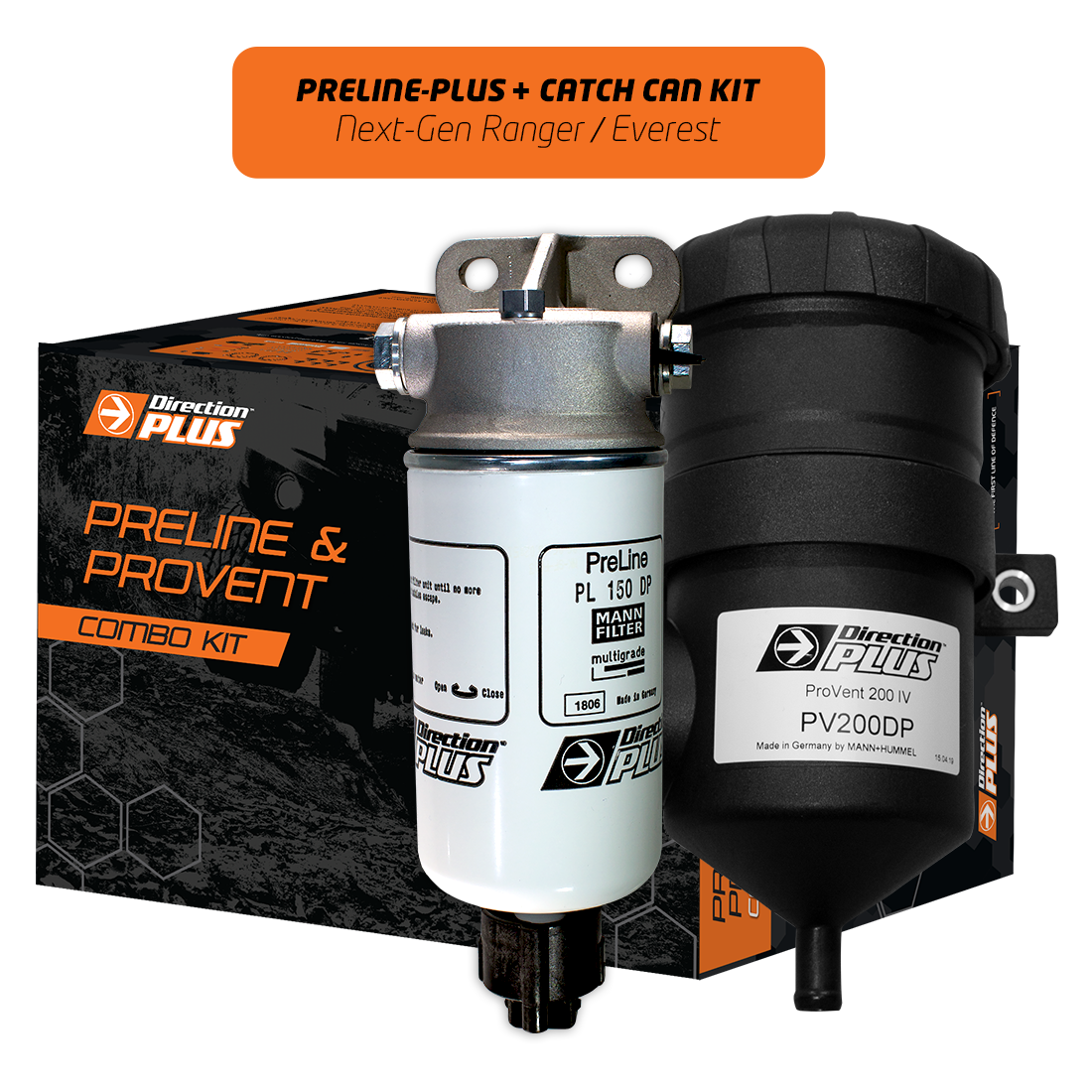 Direction Plus 4cyl Filter & Catch Can for the Next Gen Ford Ranger & Everest (2022+)