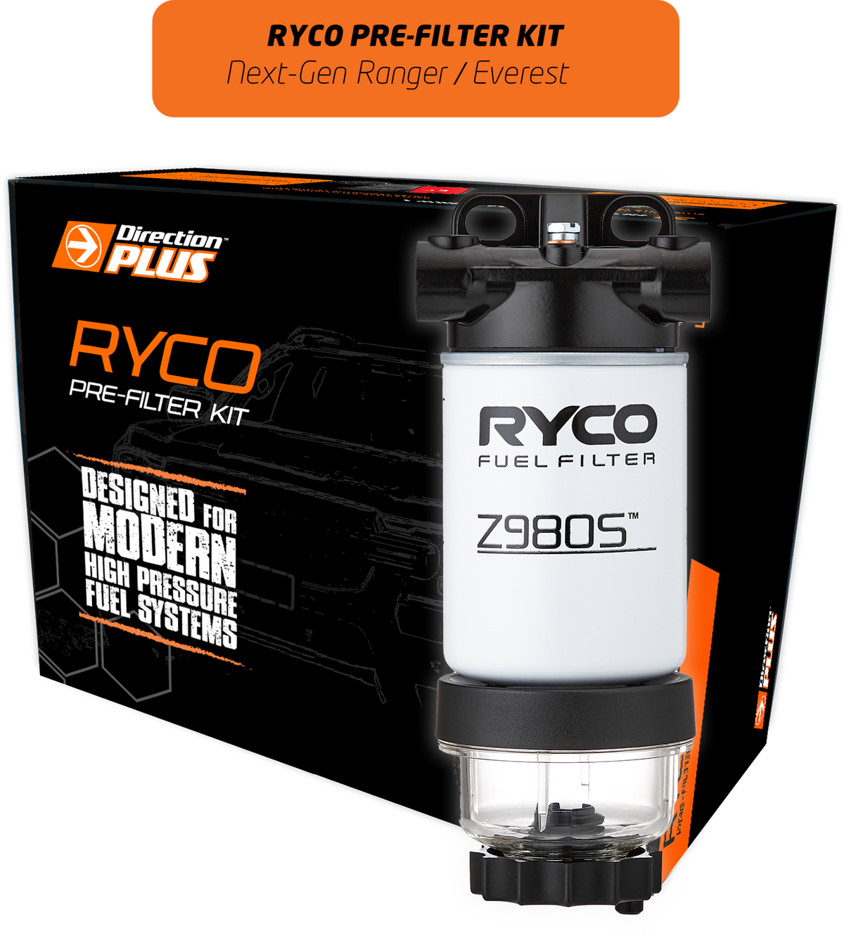 Direction Plus RYCO Pre-Filter Kit for the Next Gen Ford Ranger & Everest (2022+)