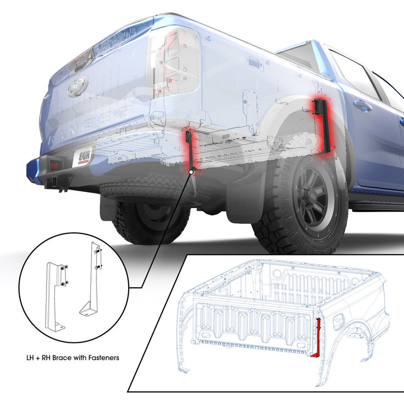 EGR Lower Tub Strengthening Bracket J-Brace for Next Gen Ford Ranger