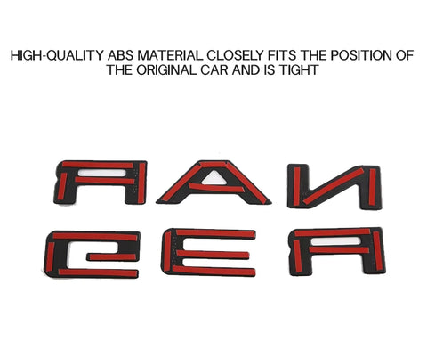Tailgate Lettering Infill for the Ford Ranger Next-Gen, rear angle