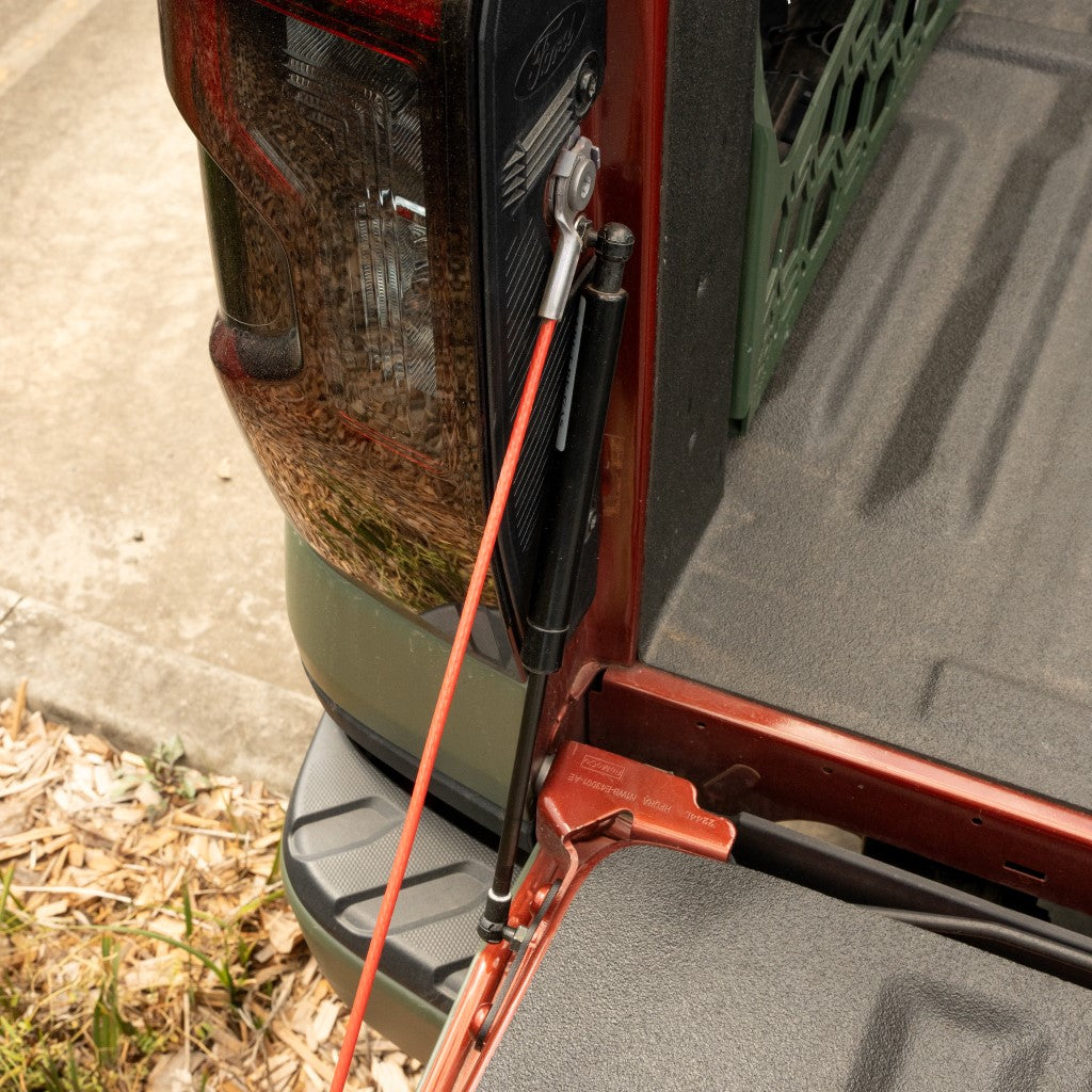 Ranger tailgate damper fitted to the tailgate