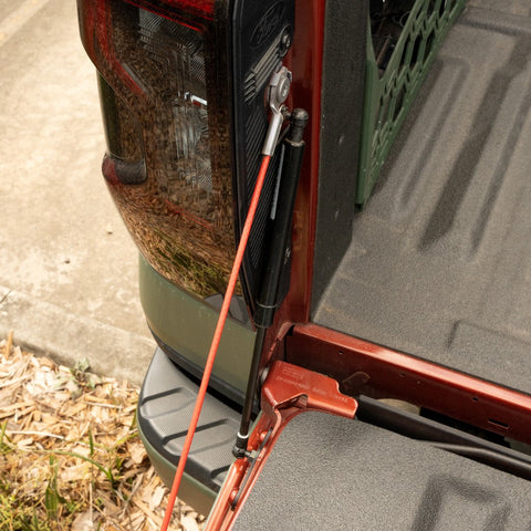 Ranger tailgate damper fitted to the tailgate