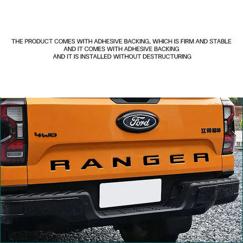 Tailgate Lettering Infill for the Ford Ranger Next-Gen, finish detail