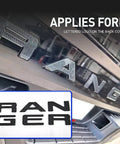 Tailgate Lettering Infill for the Ford Ranger Next-Gen, close up detail