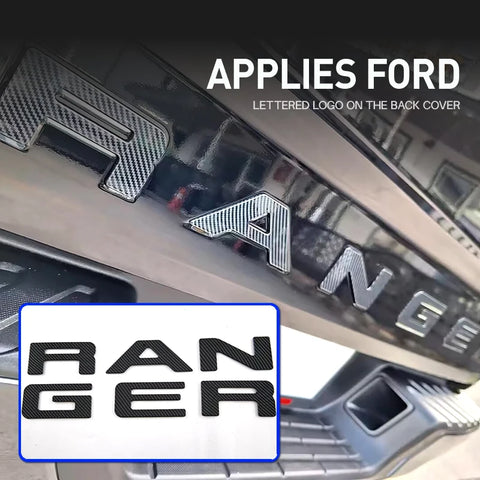 Tailgate Lettering Infill for the Ford Ranger Next-Gen, close up detail