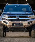 Front view of the VIKOR Diablo pre-runner bull bar on an Amarok NF