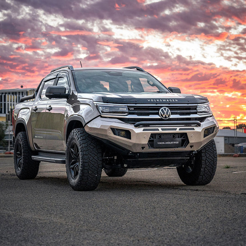 VIKOR Diablo pre-runner bull bar fitted to a Volkswagen Amarok NF