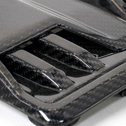 Carbon Fibre Bonnet Vents Close Up