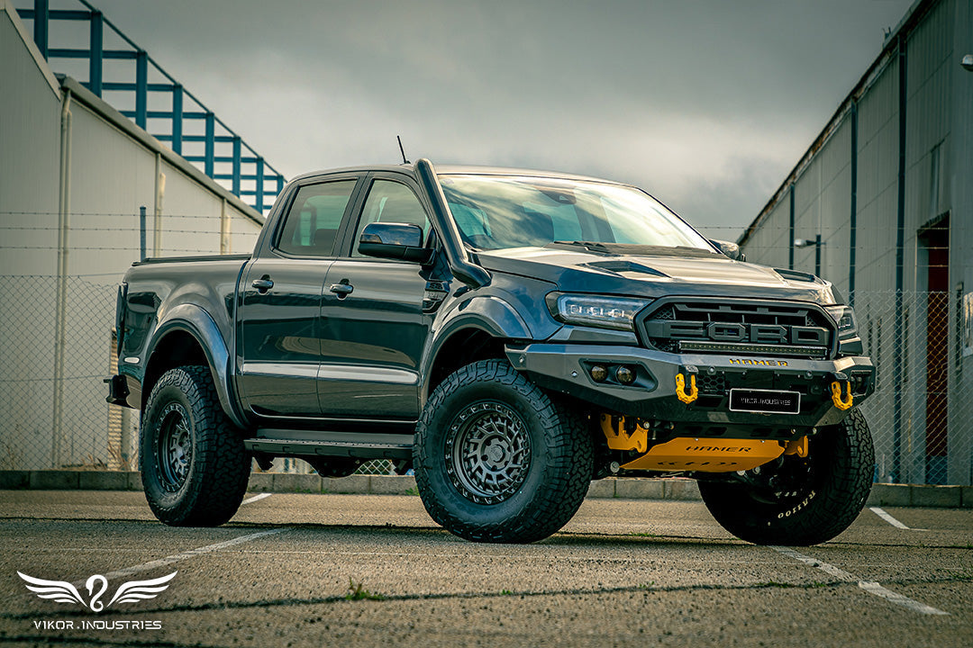 Ford Ranger PX fitted with VIKOR snorkel, light bar and winch