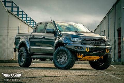 Ford Ranger PX fitted with VIKOR snorkel, light bar and winch