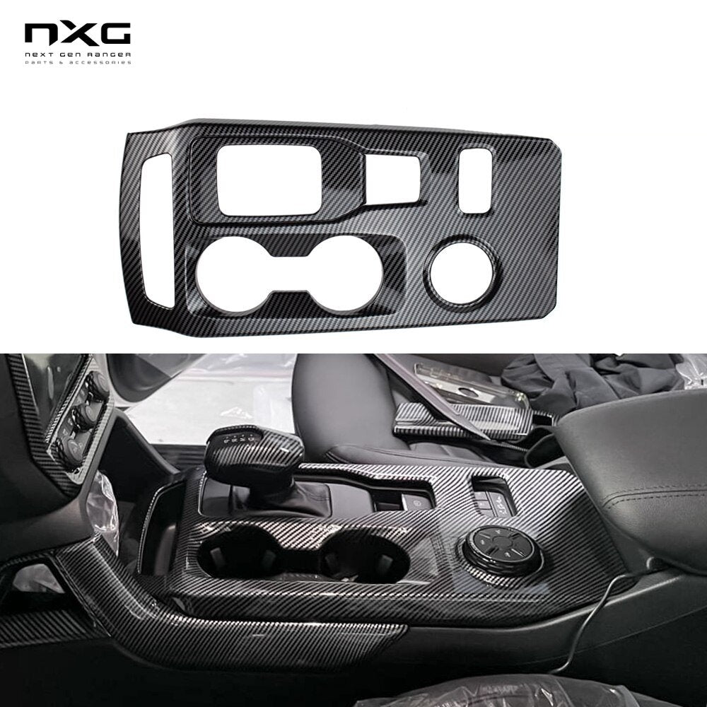 ABS Carbon Fibre Style Center Console Gear Shift Panel to suit Next Gen Ranger / EverestInteriorNXG