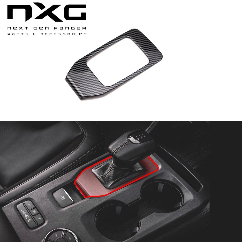 ABS Carbon Fibre Style Center Console Gear Shift Panel to suit Next Gen Ranger / EverestInteriorNXG