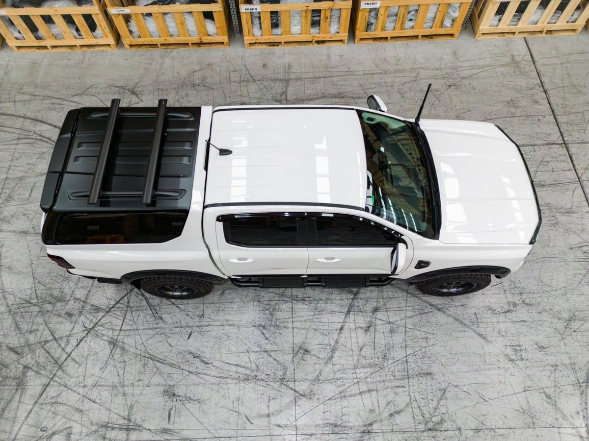 Venture Canopy Cross Bars on the Next Gen Ford Ranger, close-up detail