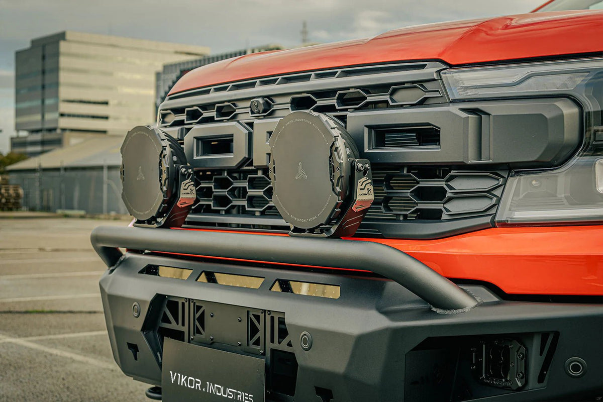 Diablo Pre-Runner Bull Bar on the Next Gen Ford Ranger Raptor, installed detail