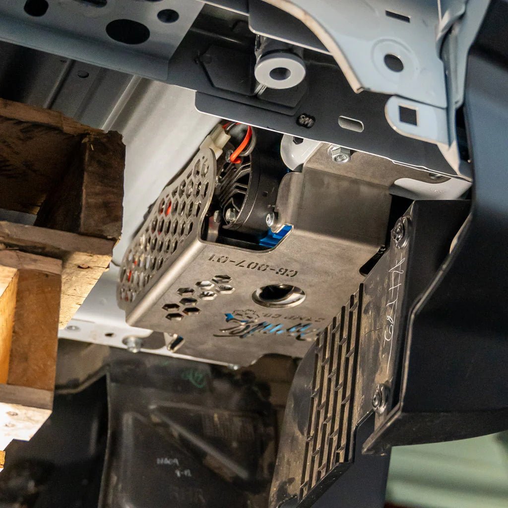 Dual ARB Compressor Mount on the Next Gen Ford Ranger Raptor, close-up detail