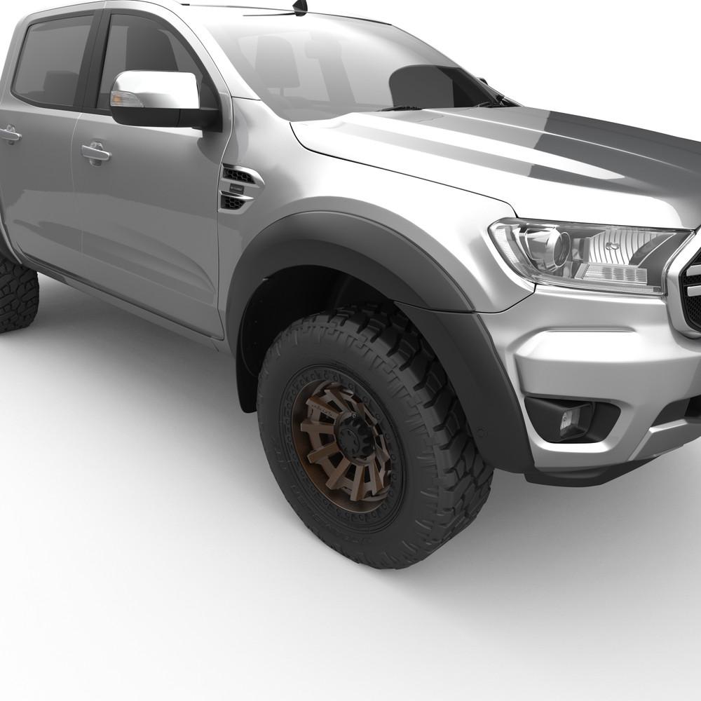 Fender Flares on the Ford Ranger PX2, angled view