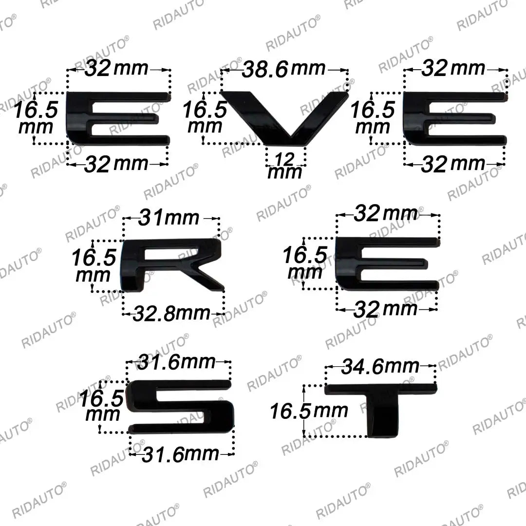 EVEREST 3D Lettering on the Next Gen Ford Everest, side view