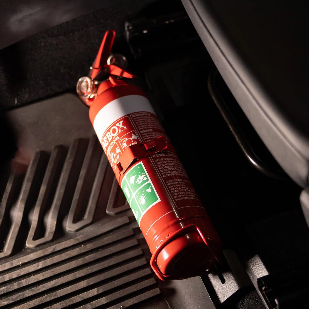 Fire Extinguisher Bracket on the Next Gen Ford Ranger & Everest, side view