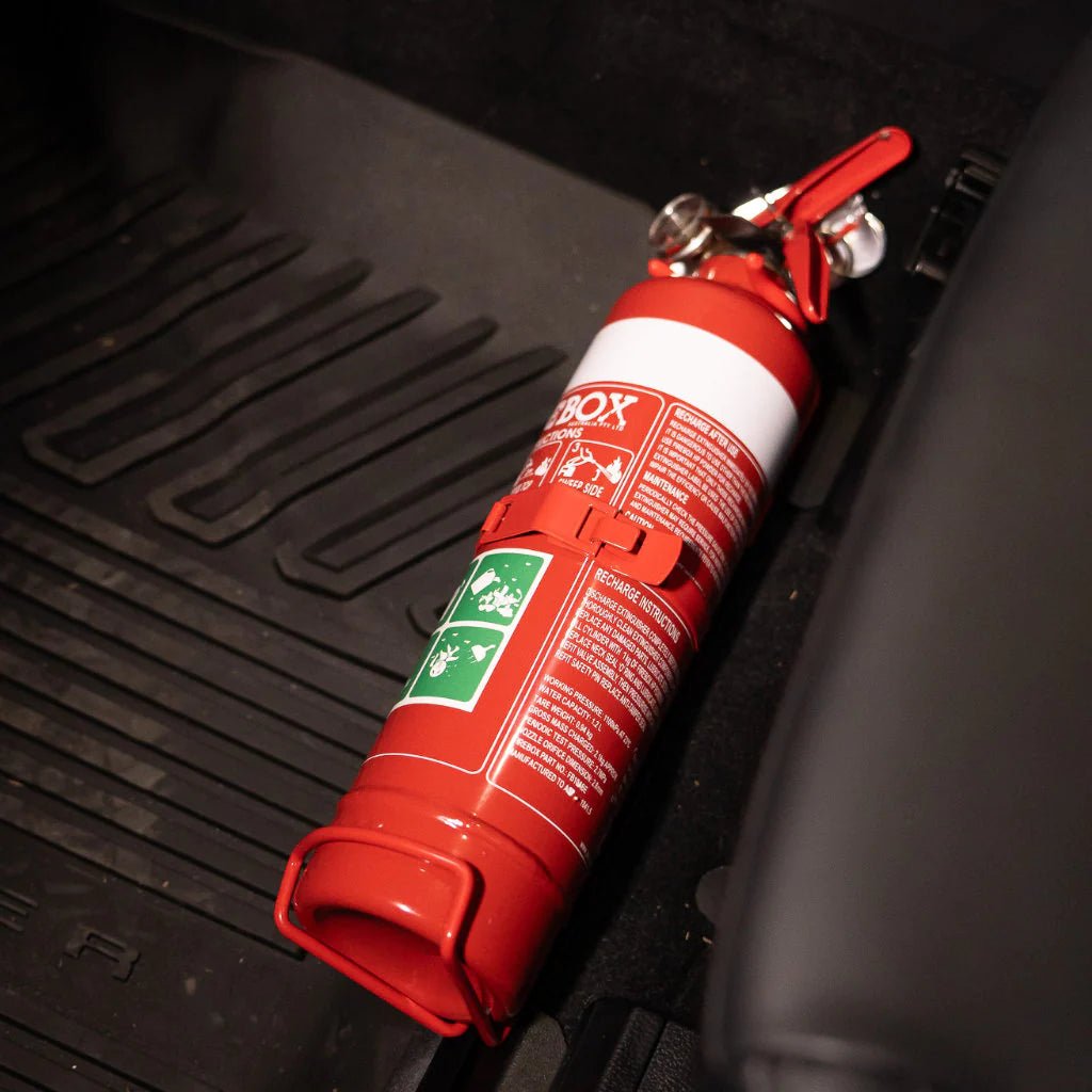 Fire Extinguisher Bracket on the Next Gen Ford Ranger & Everest, close-up detail