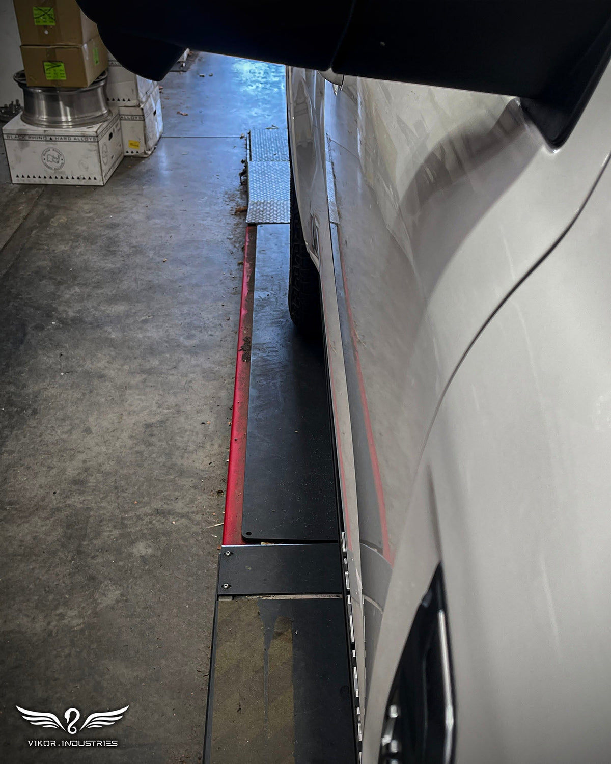 Electric Side Steps on the Next Gen Ford Everest, fitted on the vehicle