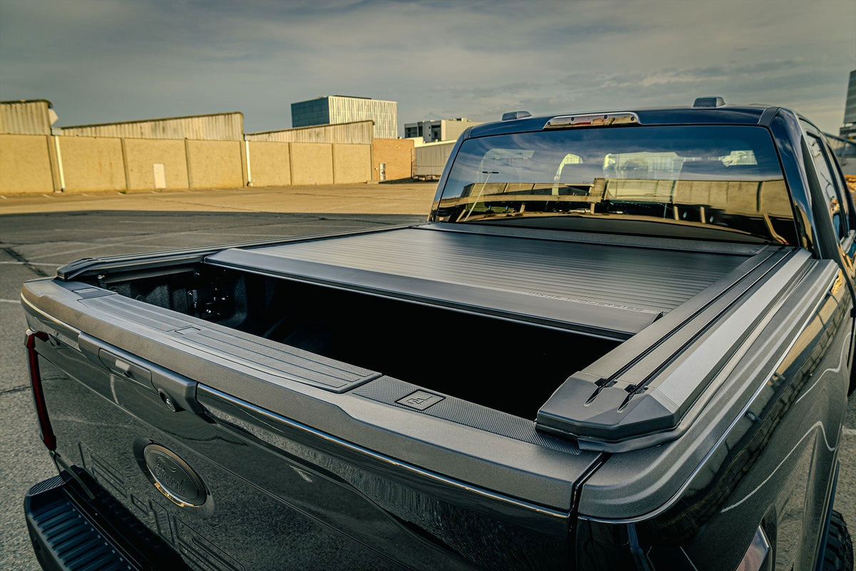 Electric Roller Shutter on the Ford F-150, close-up detail
