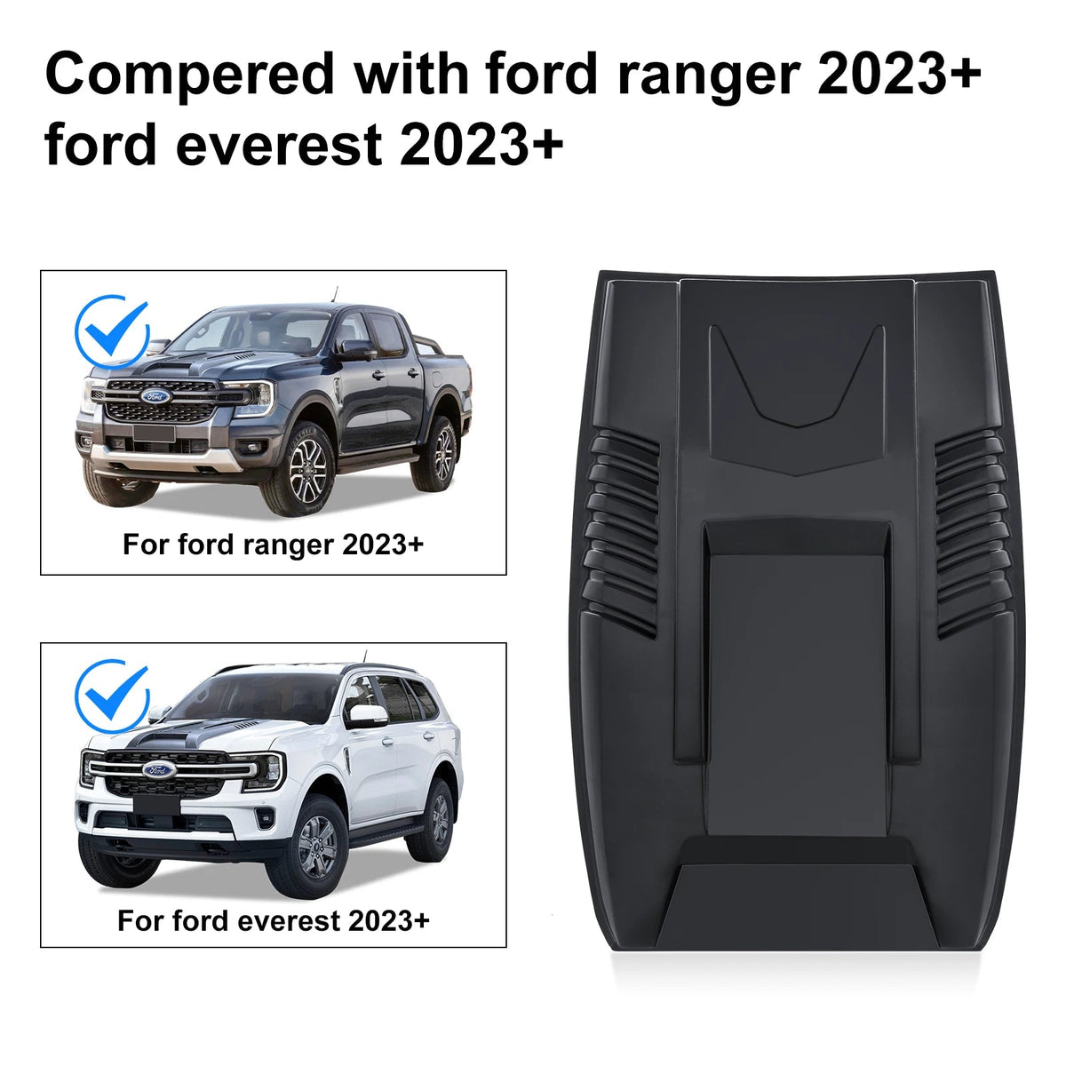 Bonnet Scoop on the Next Gen Ford Ranger & Everest, mounting detail