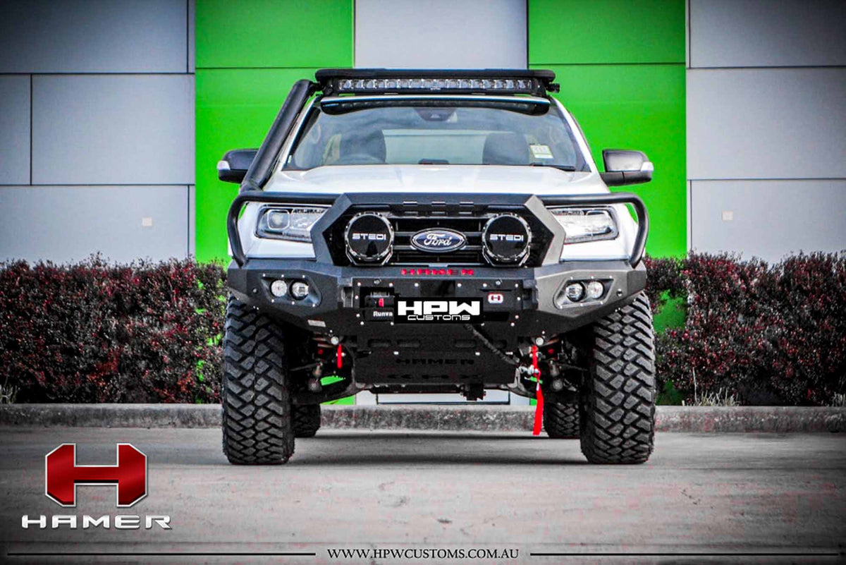 King Series Plus Bull Bar on the Ford Ranger PX2/PX3, close-up detail