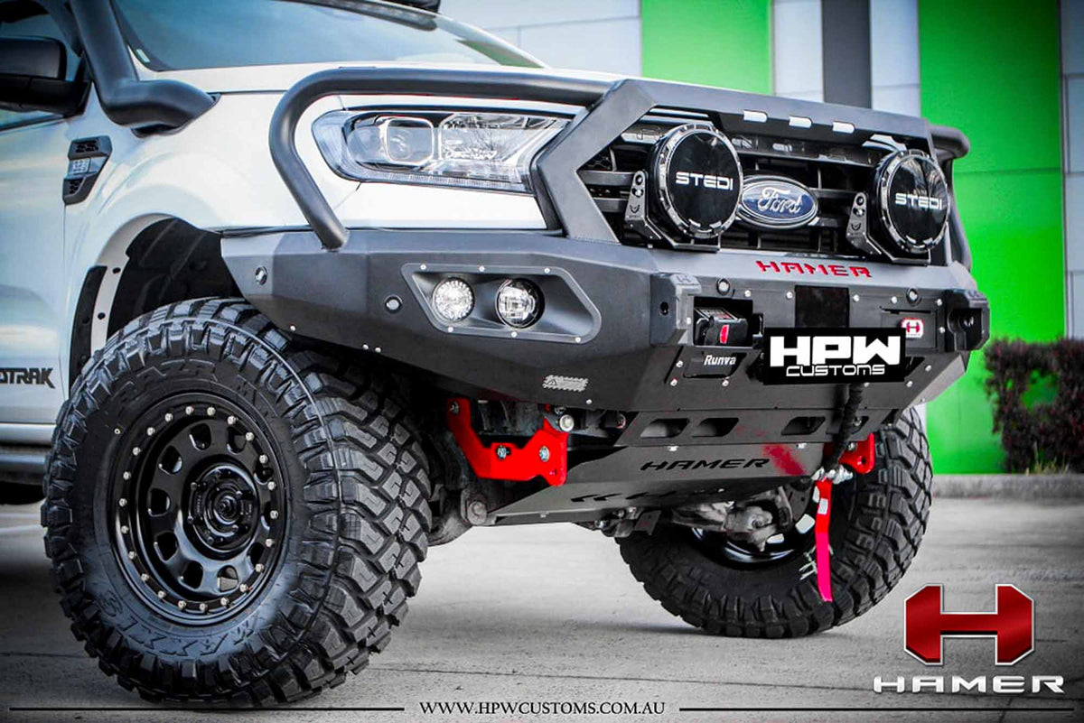 King Series Plus Bull Bar on the Ford Ranger PX2/PX3, mounting detail