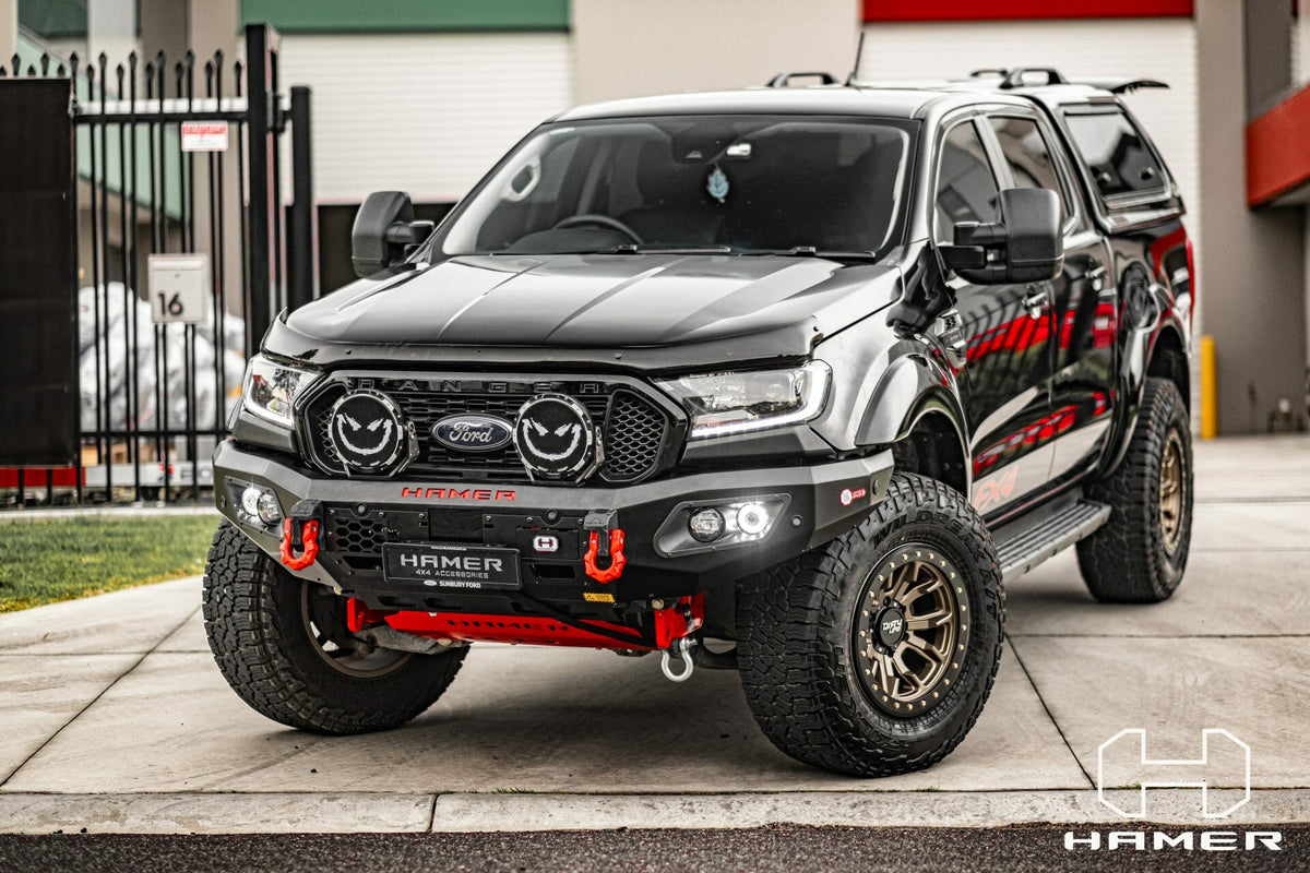 King Series Bull Bar on the Ford Ranger PX2/PX3, mounting detail
