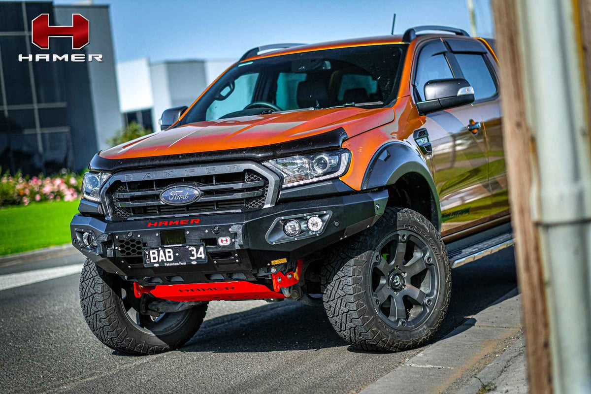 King Series Bull Bar on the Ford Ranger PX2/PX3, top view