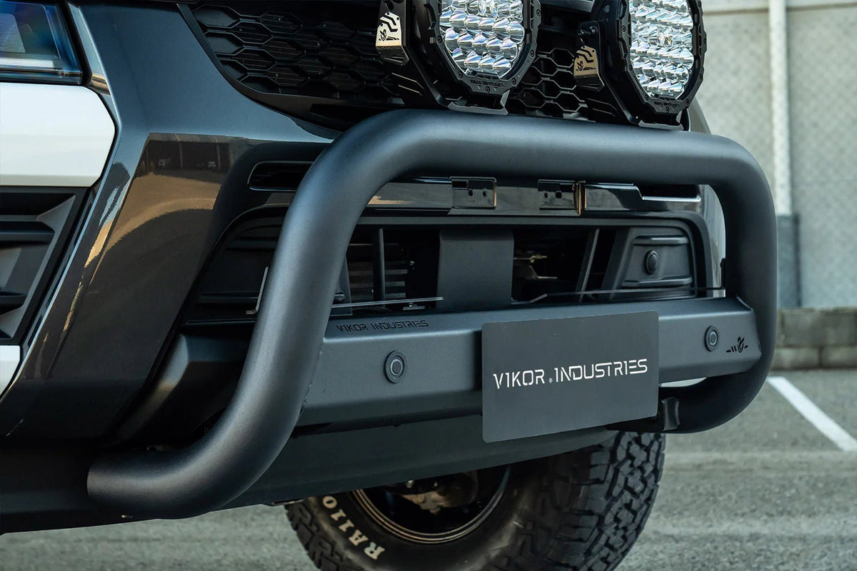 Nudge Bar on the Next Gen Ford Ranger & Everest, fitted on the vehicle