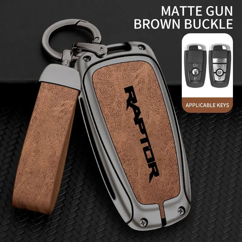 Zinc Alloy Key Case on the Next Gen Ford Ranger Raptor, angled view