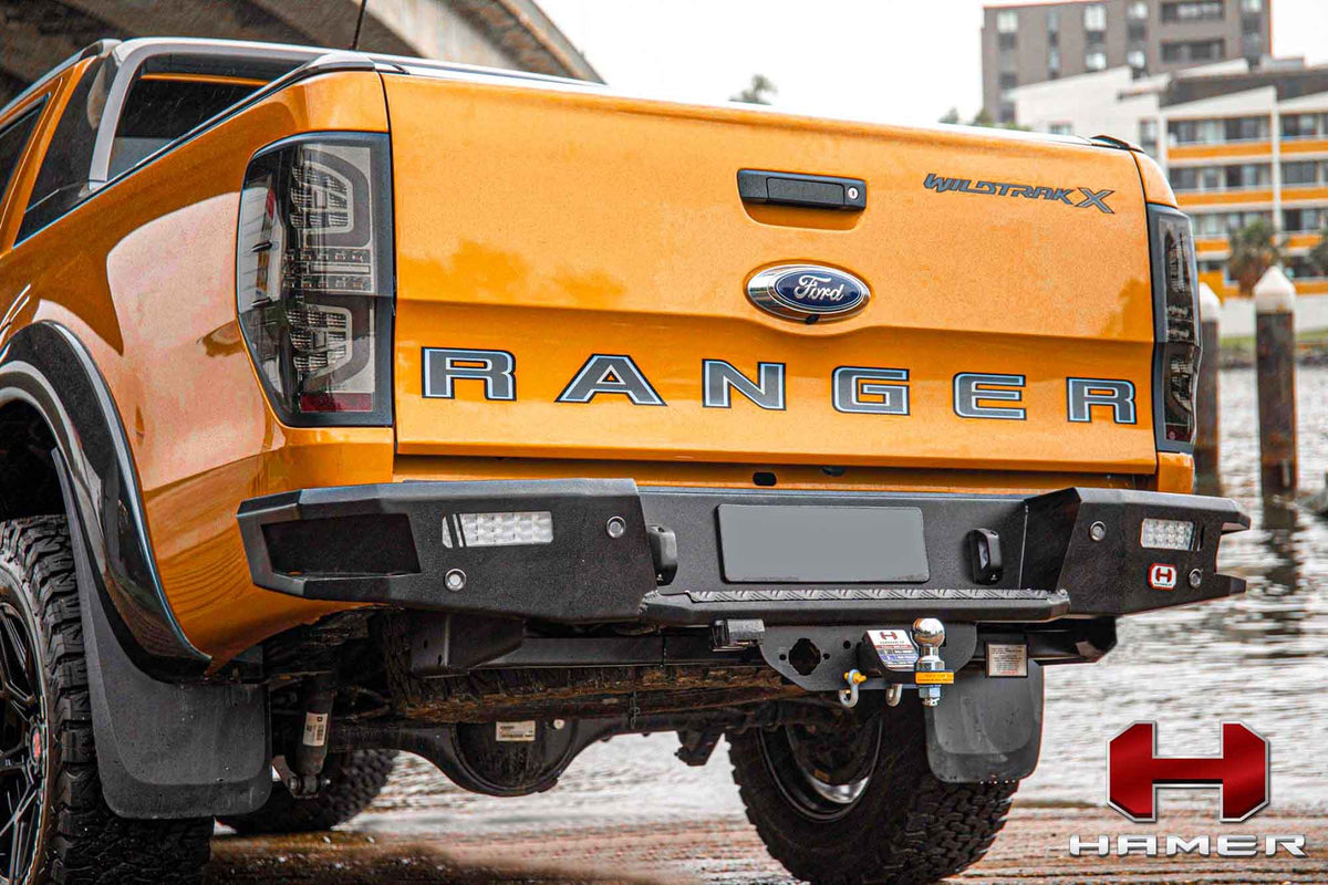M-Series Rear Bar on the Ford Ranger PX2/PX3, fitted on the vehicle