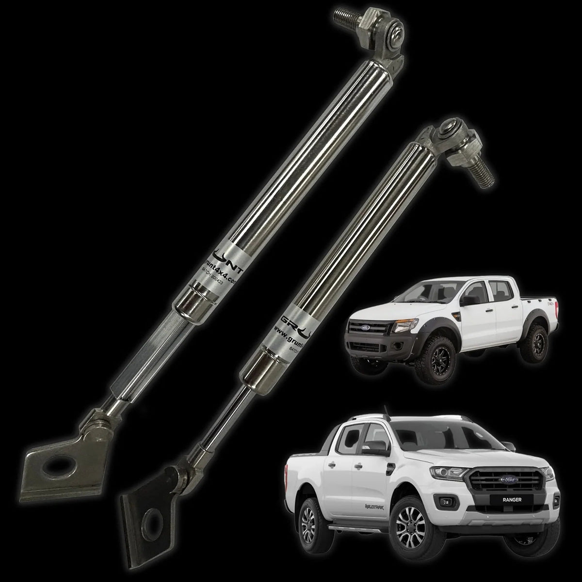 Grunt 4x4 Tailgate Strut Assist fitted to a Ford Ranger PX1/PX2/PX3 (2011-2022)