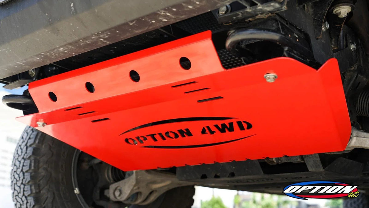 Bash Plate on the Ford Ranger Raptor Gen 1, close-up detail