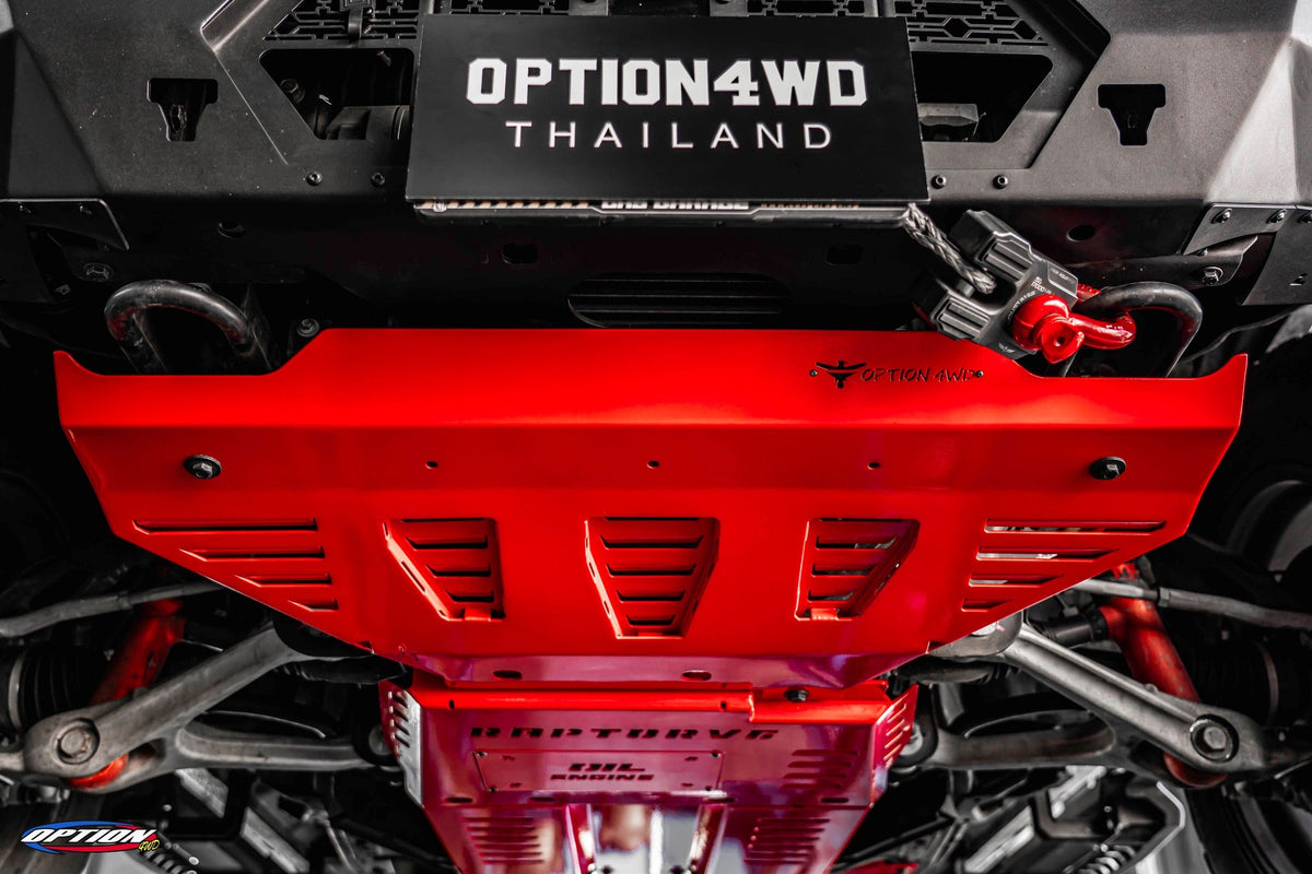Bash Plate on the Next Gen Ford Ranger Raptor, close-up detail