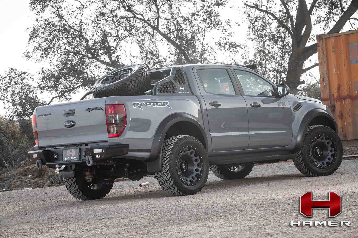 M-Series Rear Bar on the Ford Ranger Raptor Gen 1, top view