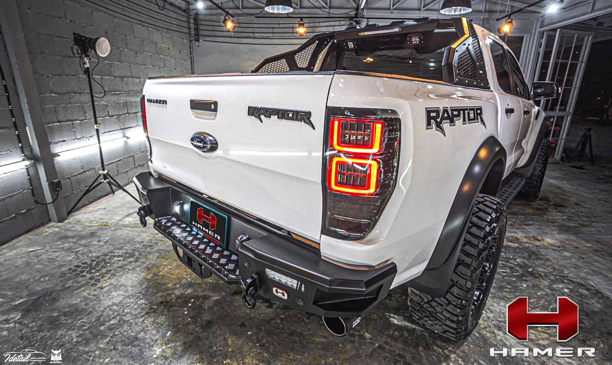 M-Series Rear Bar on the Ford Ranger Raptor Gen 1, underside view